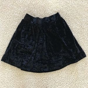 Black Velvet Skirt | M